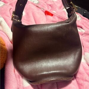 Vintage Brown Bucket Leather Women's Bag COACH -9953